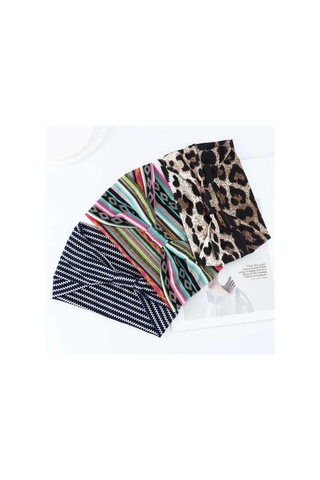 Ca Ic Kafa Bandı Leopar Saç Bandı Düğümlü Türban Kafa Bandı Esnek Büküm Saç Bandı Kadınlar Ve Kızlar İçin Çizgili Kumaş Kafa Bandı Çok Renkli