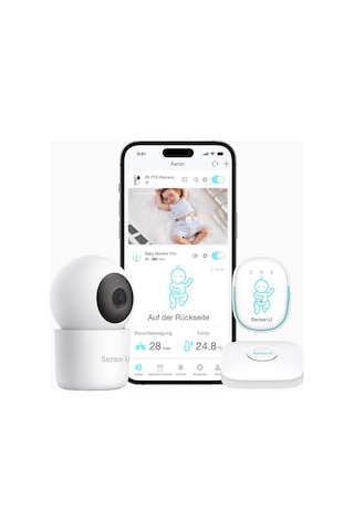 Sense-u Baby Monitor 3-2k Hd Kameralı Akıllı Bebek Telsizi, Hareket Ve Sıcaklık Takibi