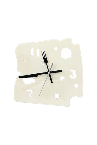 Homyl Asılı Saat 27cmx27cm Daire Yemek Odası Süt-beyazı Süt Beyazı Çok Renkli