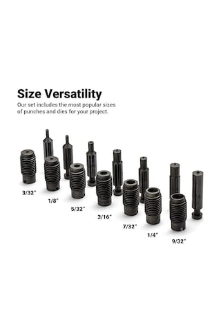 Ayarlanabilir Delik Açma Pensesi 2mm - 3mm - 4mm - 4.5mm - 5.5mm - 6mm - 7mm 11 Parça Set