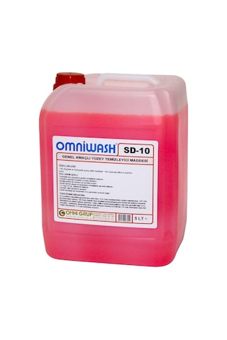 Omniwash Sd-10 Genel Amaçlı Yüzey Temizleyici Parfümlü 5 Litre 4 Adet 4'lü Set