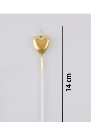 4'lü Kalp Gold Mum Gold