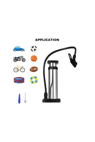 Lastik Hava Şişirme Pompası Motor Bisiklet Top Bot Aparatı Mavi