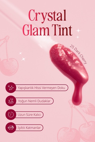 Clıo Crystal Glam Tint 25 Dark Cherry