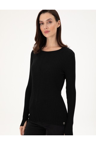 Pierre Cardin Kadın Siyah Kazak /triko 50290558-vr046 Siyah