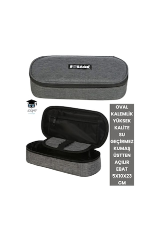 Oval Kalemlik Üstten Açılır Kaliteli Su Geçirmez Kumaş 5x10x23 Cm Kalem Çantası Kalem Kutusu Lila-deri-323