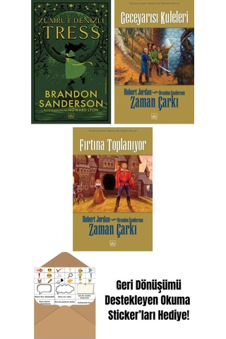 Zümrüt Denizli Tress + Zaman Çarkı Serisi 13: Geceyarısı Kuleleri Ciltli + Zaman Çarkı Serisi 12: Fırtına Toplanıyor Ciltli