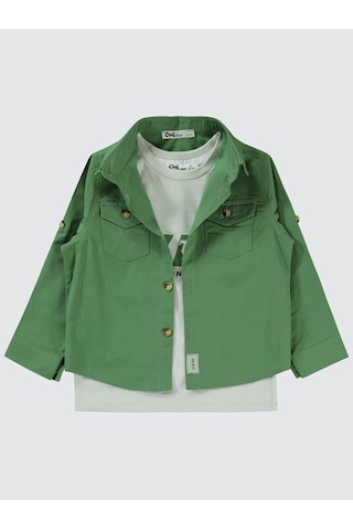 Civil Boys Erkek Çocuk Tişörtlü Gömlek 2-5 Yaş Açık Haki Açık Haki