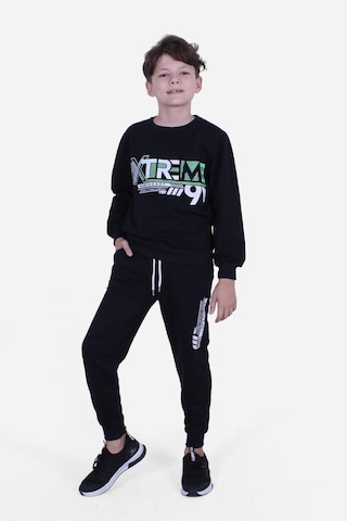 Panios Kids Alt-üst 3'lü Erkek Çocuk Yazı Baskılı Bel Detayı Lastikli Pijama Takımı Çok Renkli