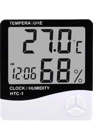 Htc-1 Htc-2 Lcd Elektronik Dijital Sıcaklık Nem Ölçer Kapalı Açık Termometre Htc-1