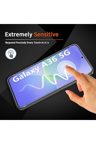 Samsung Galaxy A36 / A56 Uyumlu Ekran Koruyucu Kırılmaz Cam Şeffa