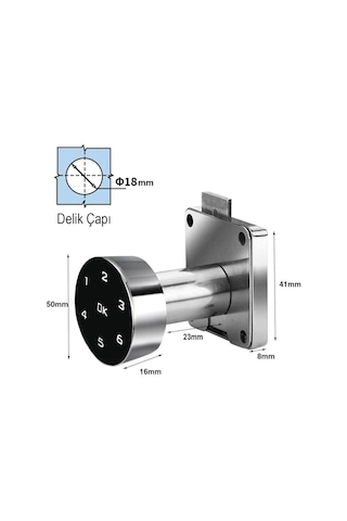 Ayt Powermaster Pm-26730 Çekmece Dolap Kilidi Dijital Numaralı Standart Gömme Kilit