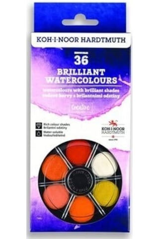 Koh-i Noor Brilliant 6 Katlı Sulu Boya Seti 36 Renk