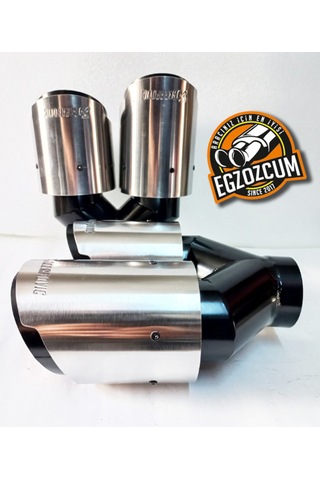90 Mm. Dışı Krom Sağ/sol Takım 2 Adet Çift Çıkış Akrapoviç Egzoz Ucu