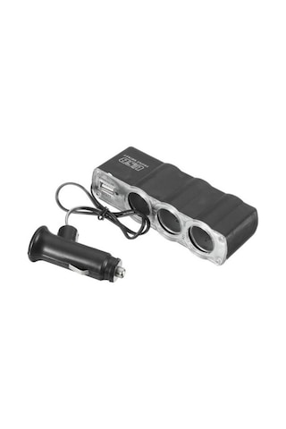 3 Port + 1 USB Oto Araç Çakmaklık Çoğaltıcı Çoklayıcı