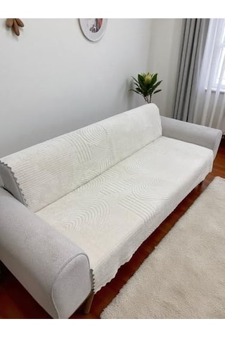 Yumuşacık Welsoft 3 Kişilik Koltuk Örtüsü Koltuk Şalı Ve 170x200 Krem Diğer