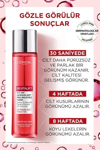 Revitalift Clinical Spf 50+ Yüz Güneş Kremi 50ml & %5 Saf Glikolik Asit Peeling Etkili Tonik 180ml pktuvfldplngtnk-9579