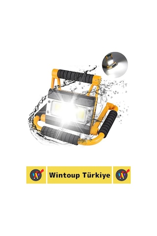 Uzun Ömürlü Kamp Avcı Deprem 3 Modlu 360 Derece Döner Şarjlı Beyaz Işık 1300 Lümen Led Aydınlatma