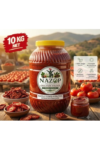 Nazop Domates Salçası Nazilli Güneş Kurutma 10 Kg.