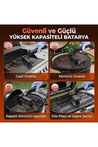 KRAFT HART Mangal Temizleme Fırçası Çelik Tel Izgara Temizleyici Barbekü Fırçası