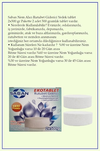 2X500 Gr. Nem Alıcı Yedek Tablet Kırmızı Meyva Kokulu