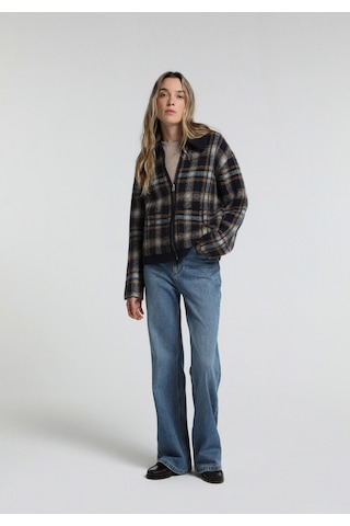 Colin's Colins Regular Fit Dik Yaka Ekoseli Kadın Lacivert Hırka Cl1082526 Q1.v1 Nav