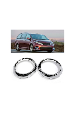 Mufunye Sienna Se 2011-2017 Ön Sol-sağ Bulut Lambası Kapağı, Krom Renkli, Direkt Değişim, Plastik Malzeme - 2 Adet