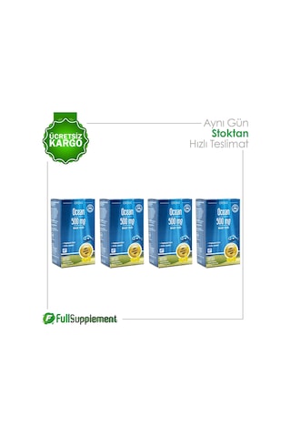 Ocean Balık Yağı 500Mg 60 Soft Kapsül 4 Adet