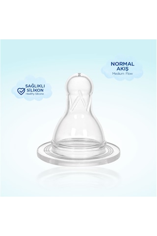 Wee Baby Yuvarlak Uçlu Silikon Biberon Emziği Normal Akış No:2 6-18 Ay