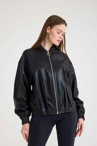 Oversize Bayan Deri Ceket Vb-5 Bk-2785 - 24038 Siyah