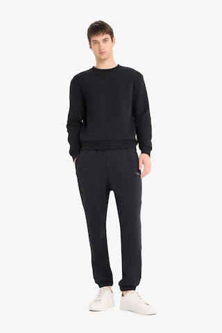 Defacto Regular Fit Bisiklet Yaka Basic Düz Kalın Sweatshirt T3777az25aubk81 Siyah