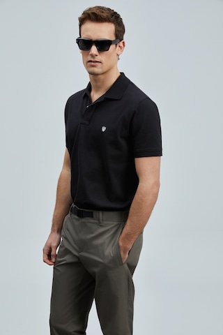Lufian Erkek Polo Yaka T Shirt 111040206 Siyah Siyah