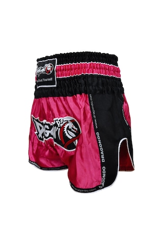 Dragondo Mt3075 Retro Neo Kick Boks Şortu Muay Thai Şort Pembe