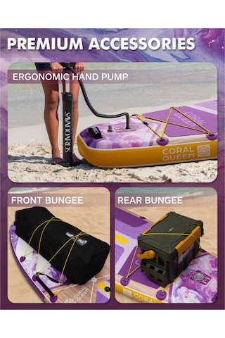 Coral Queen Ultra Stabil Şişme Paddle Board Sup Seti 351x89x15 Cm