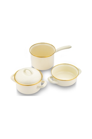 Emsan Solemar Emaye Karıştırma Kabı 24 Cm Bej