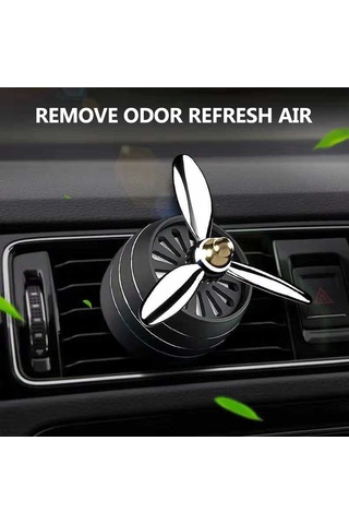 Youmex Oto Klima Çıkışlı Pervanelı Kokusu - Alüminyum Vücut, Hızlı Koku Dağıtımı, Koku Giderici, Uzun Süreli Kokulu Altın Gümüş