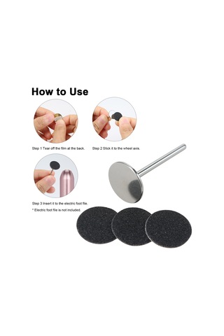 Suofeng 35mm Tırnak Cilalama Seti - 1 Mil + 50 Yedek Zımpara Kağıdı İle Ayak Bakımı