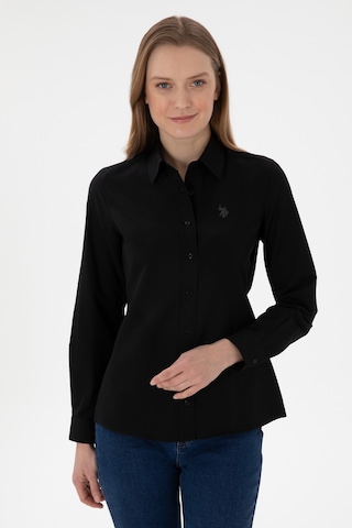 U.s. Polo Assn. Kadın Siyah Gömlek Basic 50307726-vr046 Siyah