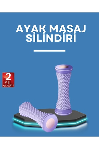 Mey Najmaddin Ayak Masaj Rulosu Akupresur Silindir Kas Gevşetici Taşınabilir Najmaddin Renkli