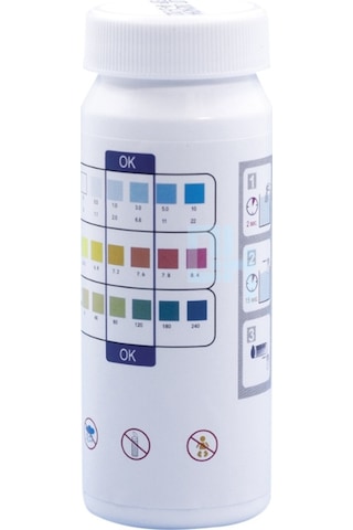 Pazly 50 Adet Havuz Spor Salonu Su Kalitesi Test Stripleri Ph Klor Brom Alkali Ölçümü