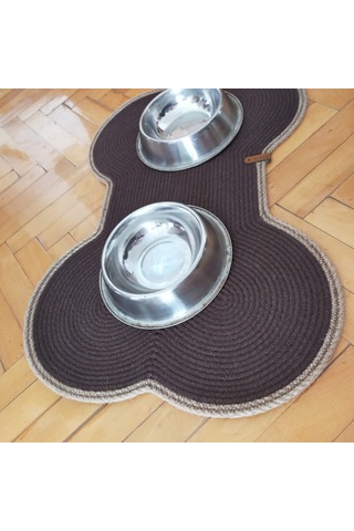 Kedi Köpek Kemik Şekli Mama Altlığı/evcil Hayvan Mama Paspası