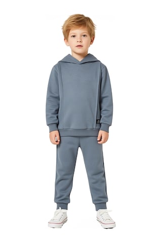 Ersefa Erkek Çocuk İki Parçalı Kapüşonlu Sweatshirt Ve Eşofman Takımı Gü Antrasit
