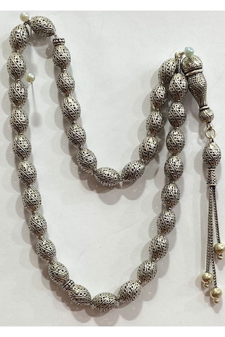 Tespih Vizyon İşlemeli Gümüş Tespih F16002094