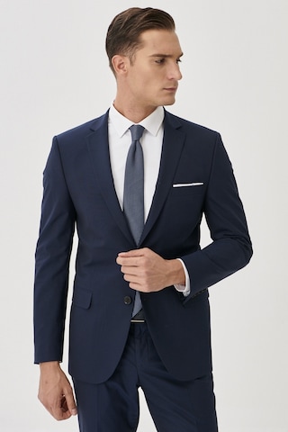 AC&Co / Altınyıldız Classics Erkek Slim Fit Dar Kesim Mono Yaka Takım Elbise Lacivert