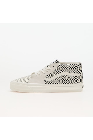 Vans Unisex Sk8-mid Reissue 83 Lx Pattern Clash Marshmallow Beyaz Sneaker Beyaz