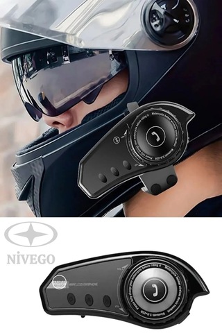 Nivego Bt35 Bluetooth 5.0 Intercom Kablosuz Kulaklık - Motosiklet