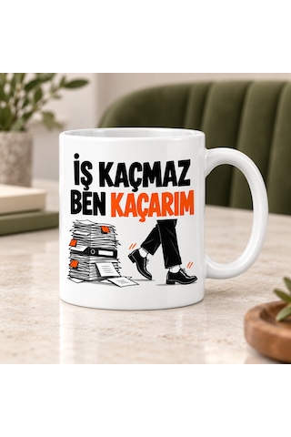 Agc Uygun Sepet İş Beklesin Tasarımlı Porselen Kupa - Model 766 Agc