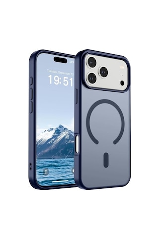 Manyetik 17 Pro Telefon Kılıfı Askeri Düzey Düşme Koruması Güçlü Silikon Kenarlar Ince Yarı Saydam Mat Koruyu Diğer