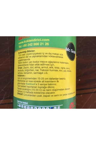 Gül Fidanı Köklendirme Hormonu (2000 Fidan Için 500 Cc)