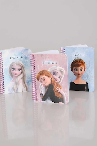 Lisanslı Frozen Elsa Çizgili Not Defteri / Bloknot 80 Yaprak